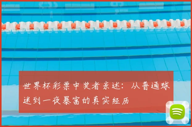 世界杯彩票中奖者亲述：从普通球迷到一夜暴富的真实经历